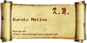 Kurutz Melina névjegykártya