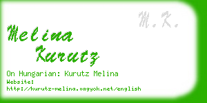 melina kurutz business card